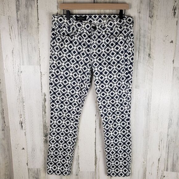 J. Crew Geometric Toothpick Pants Sz 30 - Picture 1 of 7